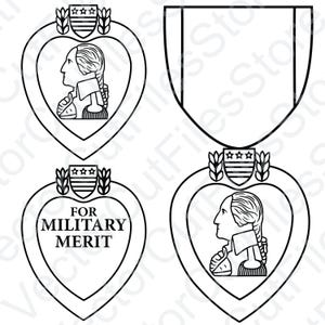 Lila Herz Medaille Vektordatei geschnitten