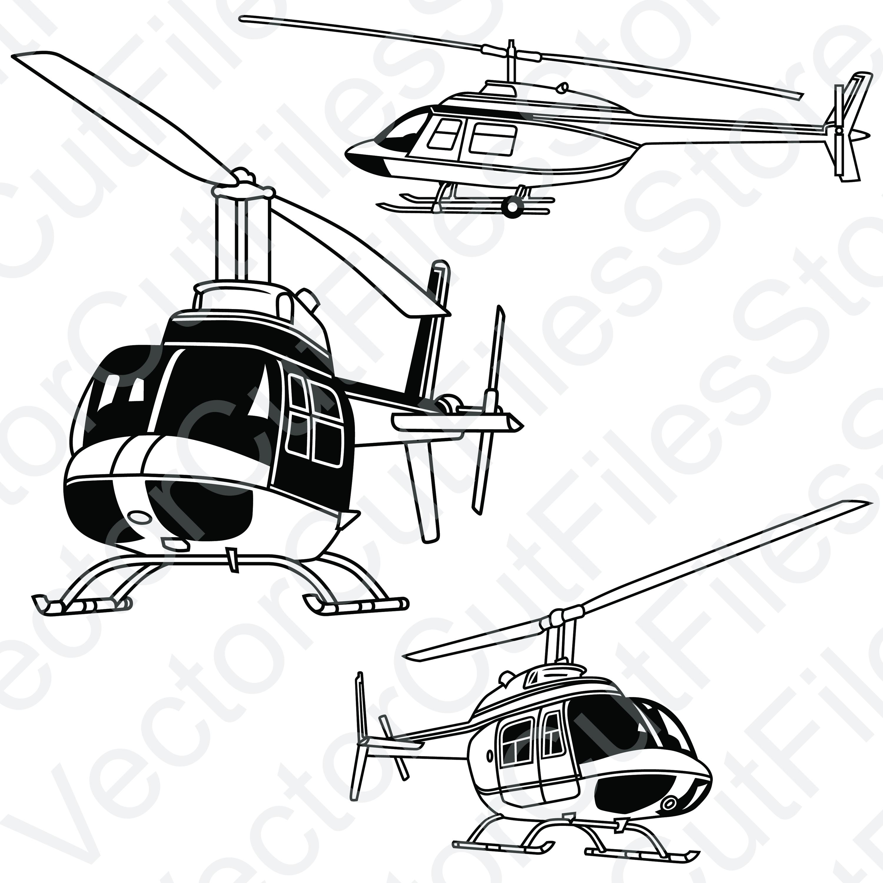 Bell TH-57C Sea Ranger Vector Cut File - Etsy