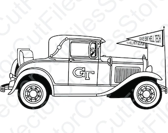 Ford Model A Ramblin' Wreck Vector Cut File