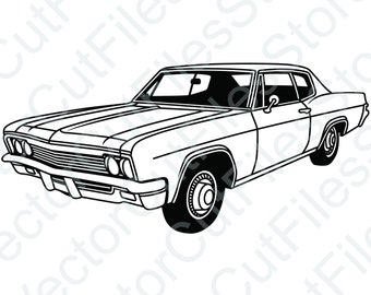 Archivo de corte vectorial del Chevrolet Caprice 1966