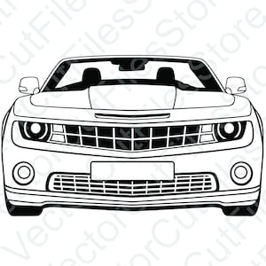 Chevrolet Camaro 2012 vooraanzicht vector gesneden bestand
