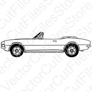 Può includere: Un disegno in bianco e nero di un'auto sportiva decappottabile classica. L'auto è vista di lato e ha un lungo cofano e un bagagliaio corto. L'auto ha quattro ruote e un parabrezza.