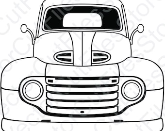 Ford F1 1950 Front Vektordatei geschnitten