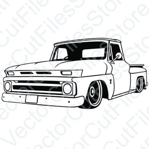 Fichier vectoriel claqué Chevrolet C10 Stepside 65
