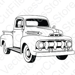 Roman 1948 F150 - Camioncino Vintage Rosso E Verde Con Uccellino - Decorazione In Resina Da 6,3 Cm