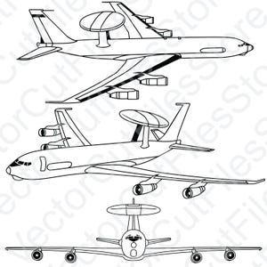 Boeing E-3 Sentry Vector Cut File