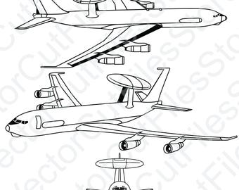 Boeing E-3 Sentry Vector Cut File
