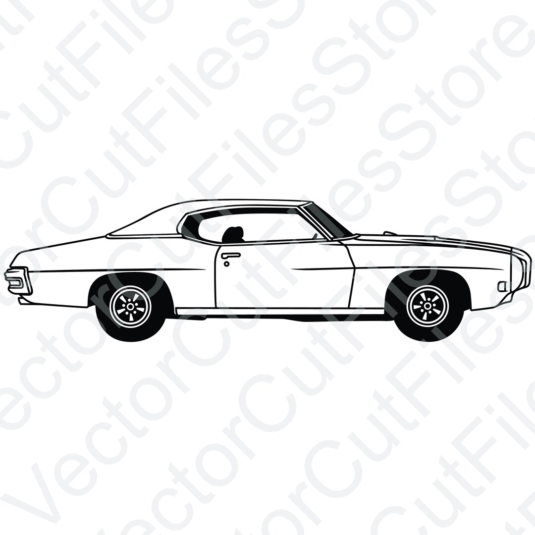 Gto Vector Pontiac GTO 1970 Side View Vector Cut File - Etsy