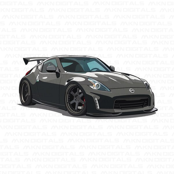 Nissan 370Z Design, Car Decal & PNG, Bumper Sticker Png, Bumper Sticker Design, T-Shirt PoD Design, Digital Download, Png Svg