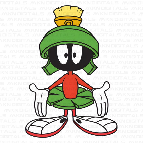 Marvin the Martian T-shirt Design, Marvin the Martian PNG, Marvin the Martian, Marvin the Martian Sublimation, Digital Download, Png Svg Dxf