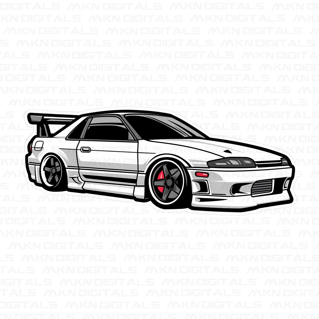 Nissan Skyline GT R32 Design, JDM Decal & PNG, Bumper Sticker Png ...