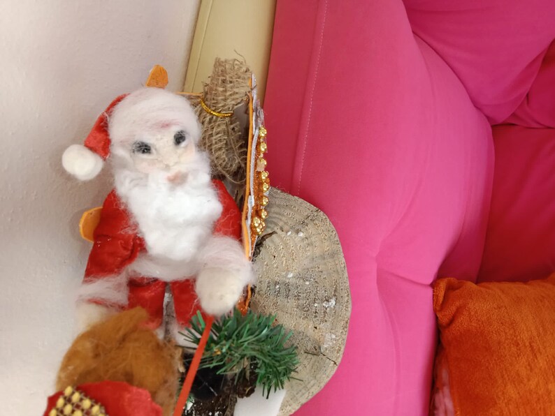 Needle Felted Santa Claus,house Decoration,christmas Gift,christmas
