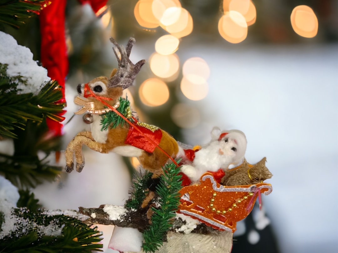 Needle Felted Santa Claus,house Decoration,christmas Gift,christmas