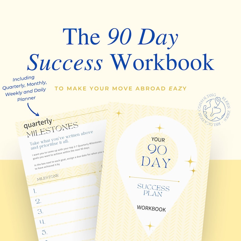 90 Day Workbook, 90 Day Planner, Success Workbook, Printable, Goal ...