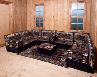 Separable Couch Set, Oriental Sofa Set, Pallet Sofa, Traditional Couch, Outdoor Diwan Set, Garden Sofa Cushion, Arabic Sofa Set, Ethnic Sofa