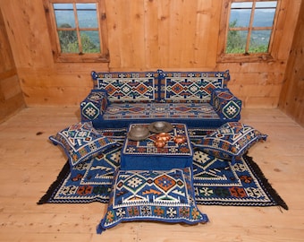Arabic Seating Cushion, Moroccan Home Decor, Floor Sofa Pillow, Veranda Bench Cushion, Modular Seating Couch, Arabic Patterned Majlis
