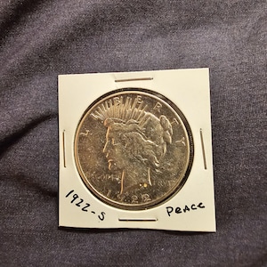 1922 S Peace Dollar