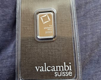 5 gram Platinum Bar - Valcambi (In Assay card) - Price is for 1 item.