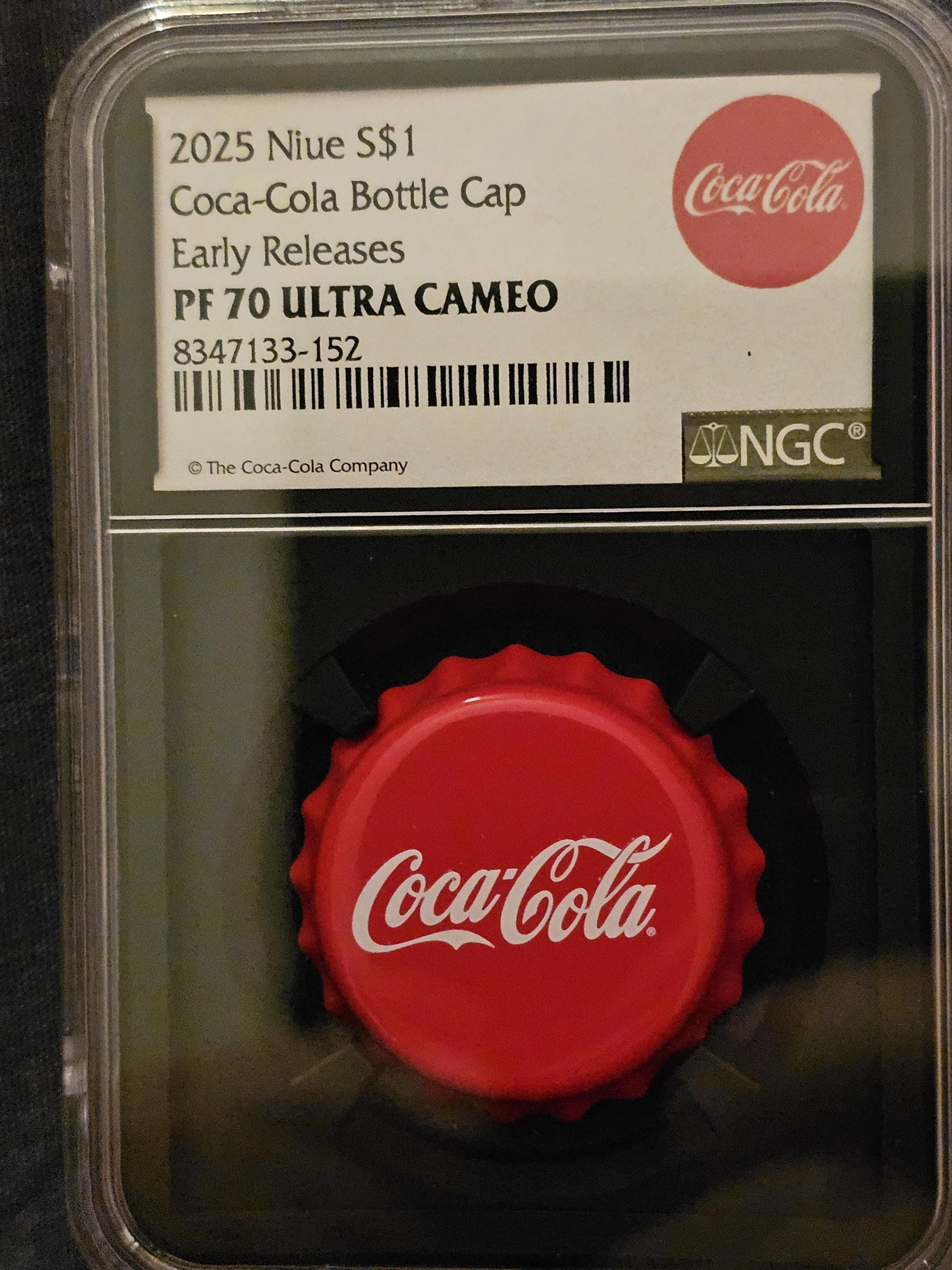 2025 Niue Coca-Cola Bottle Cap 銀貨 NGC 2025 Niue 6 Gram Silver Coca-cola-cola Bottle Cap - Certified NGC