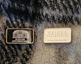 Geiger - 5 Gram Silver Bars - Price is for 1 item.