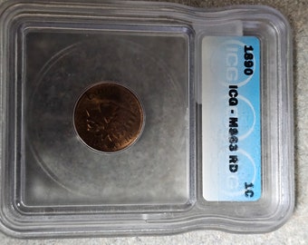 1890 Indian Head One Cent -ICG MS63 RD