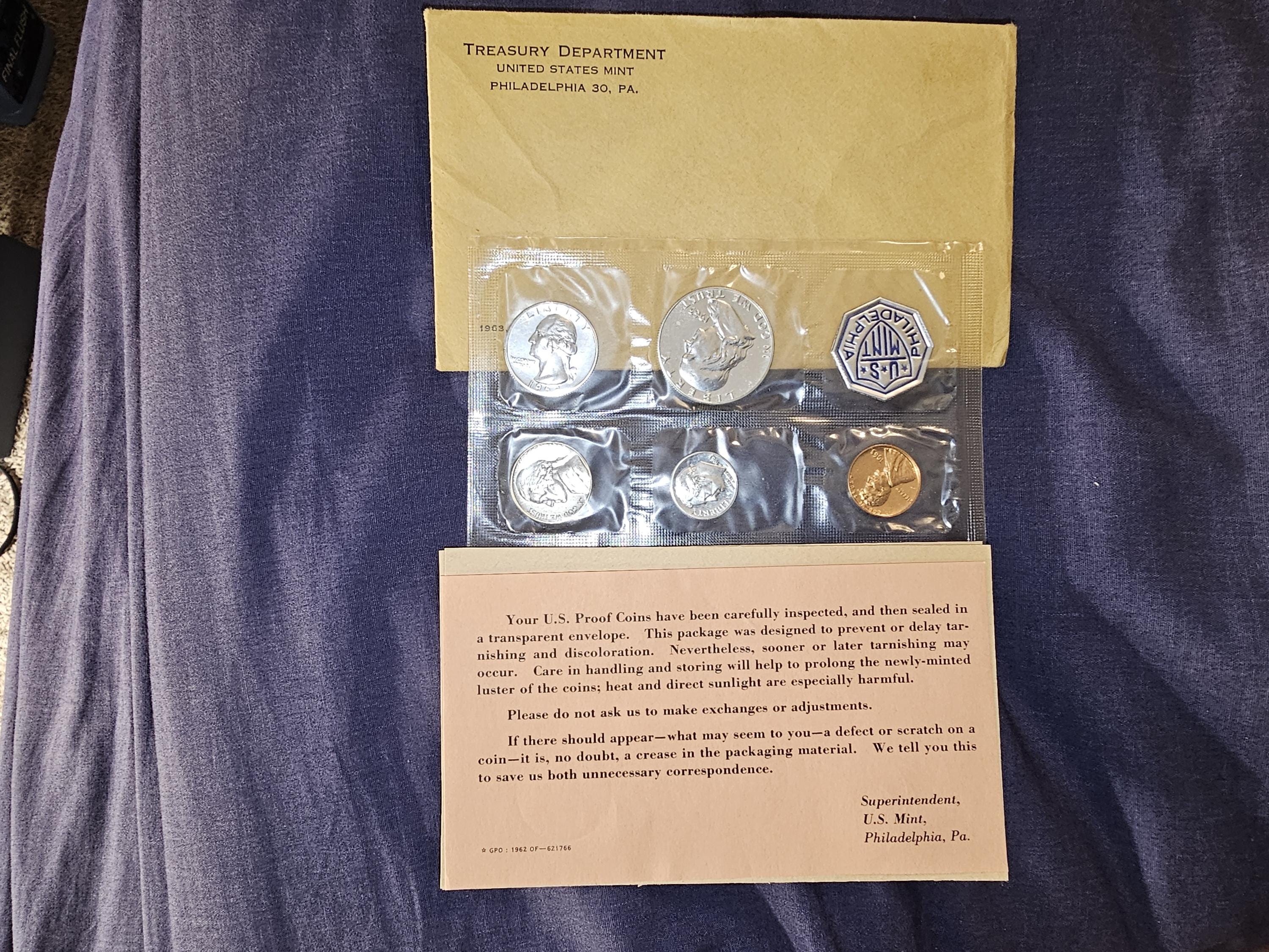 1963 US Mint Proof Set - Silver