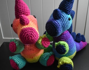 Dinosaure au crochet fait main