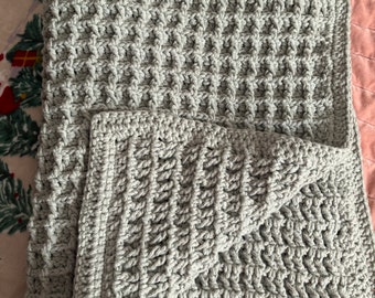 Crochet Waffle Stitch Blanket