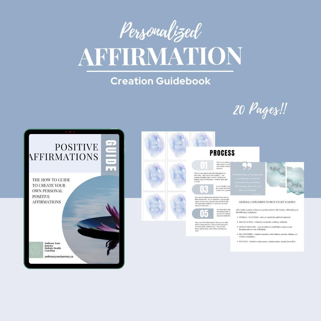 Personal Affirmation Creation Guidebook Journal for Positive Healthy ...