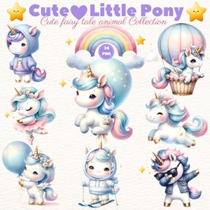Schattige kleine pony, kleine pony, leuke pony, pony clipart, kunst pony kinderkamer, aquarel pony, illustratie van de pony, mooie pony, happy pony, kunst in de kinderkamer