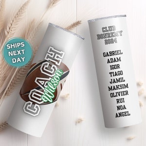 Personalized Rugby Coach Tumbler Rugby Teacher Appreciation Week Gift Custom Rugby Team Name Rugby Club Coach Gift Rugby Mug Water Bottle