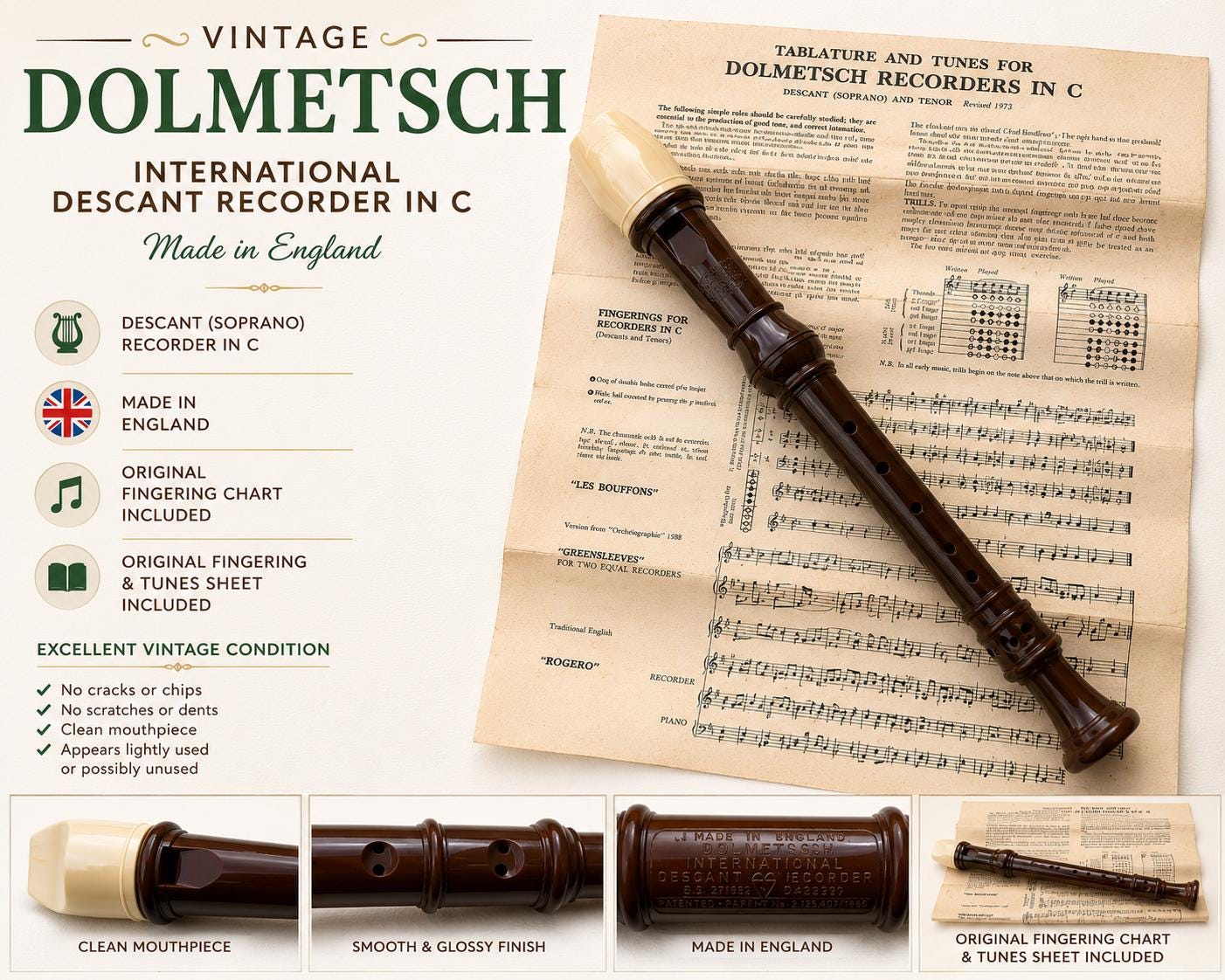 Dolmetsch recorder - Etsy 日本