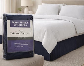 Spódnica łóżka King Tailored firmy Better Homes & Gardens – 14” Drop | Czarny