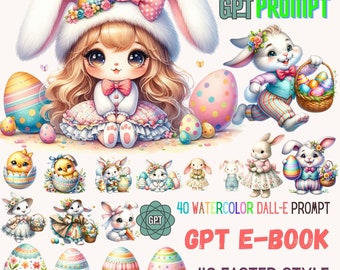 Easter AI Art Prompt Guide eBook PDF - 40 ChatGPT & Dall-E3 Inspired Ideas - Digital Download for Creative Easter Projects