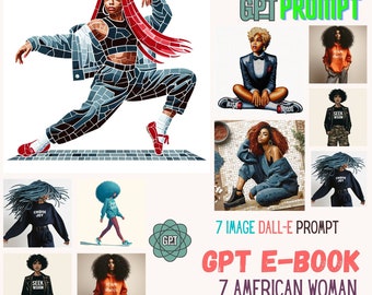 Digital Guide : Mastering DALL-E Art Prompts for  American Women Styles - Essential Commands & Inspirations for Designers