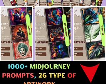 1000 spunti di metà viaggio – Pacchetto di ispirazione artistica AI definitivo / Download digitale