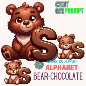 artful prompts ChatGPT  bear ALPHABET dall-e prompt PDF | Creative Writing Inspiration | Digital Download for Writers and Artists