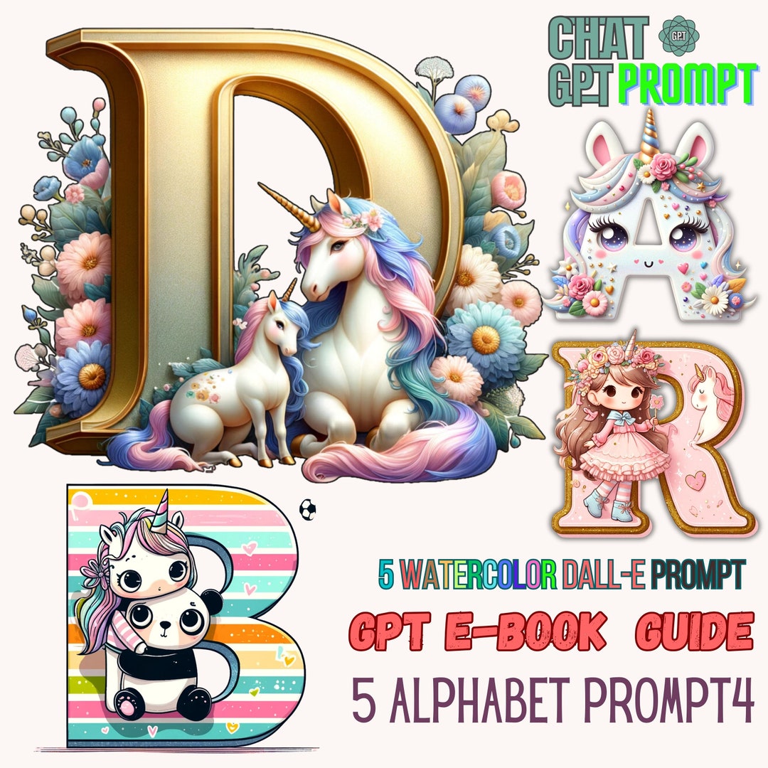 DALL-E Chatgpt V4 Prompt Guide - ALPHABET Series - Customizable AI ...