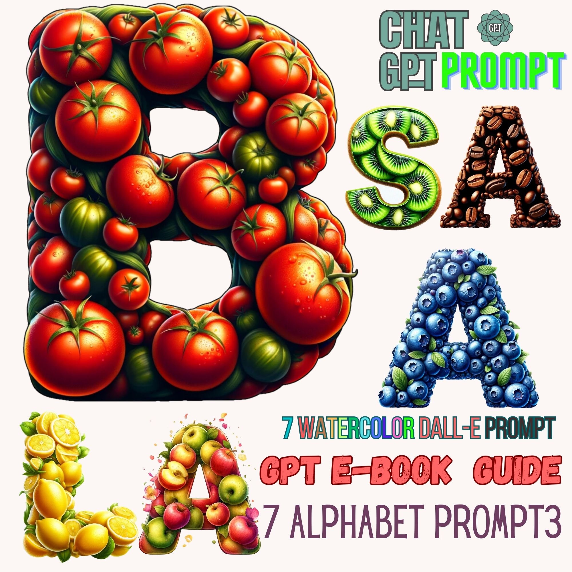 DALL-E Chatgpt V4 Prompt Guide - ALPHABET Series - Customizable AI ...