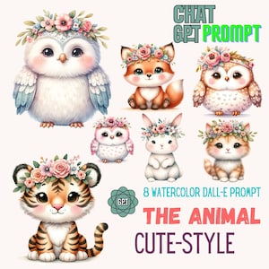 Artful prompt guide, Watercolor Dall-e prompt | Digital for designers and sellers | Commands for use on ChatGPT V4.0