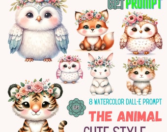 Artful prompt guide, Watercolor Dall-e prompt | Digital for designers and sellers | Commands for use on ChatGPT V4.0