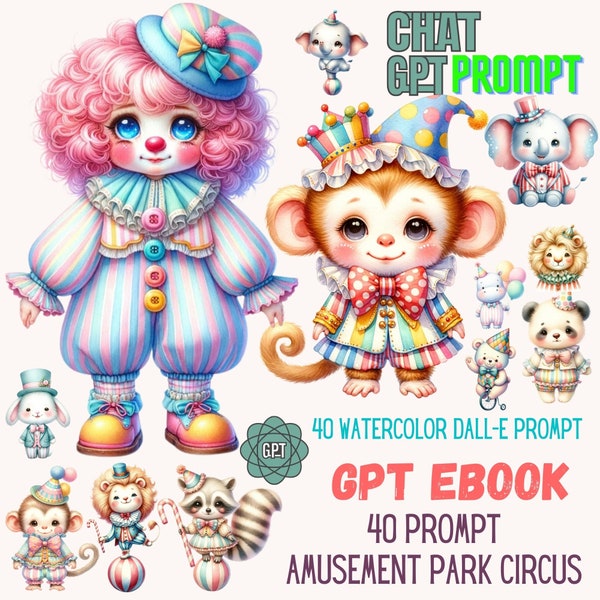 ChatGPT Amusement Park & Circus Prompt Guide - Creative AI Writing Prompts PDF, Instant Download, Inspire Your ChatGPT Stories Today!