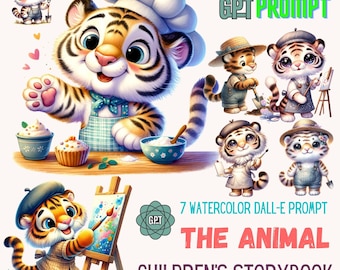 Artful prompt guide Dall-e, Children's Storybook prompt | Digital for designers and sellers | Commands for use on ChatGPT V4.0
