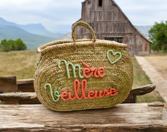 Cesta personalizada - cesta personalizable - bolso personalizable - Bolsa de playa, mercado, ciudad - cesta de mimbre