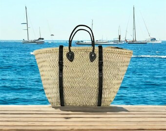 Bolsa de playa, bolsa de mercado, bolsa de ciudad - cesta de mimbre - Cesta personalizada - cesta personalizable - bolso personalizable