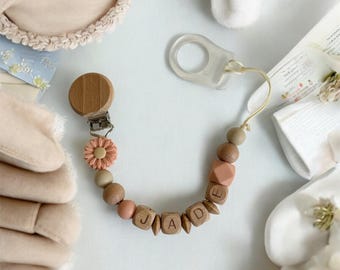 Pinza para chupete personalizada, pinza para chupete con nombre, pinza para chupete para niña o niño, pinza para chupete personalizable