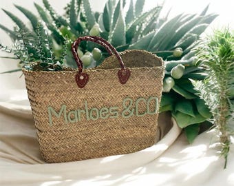 Cesta personalizada - cesta personalizable - bolso personalizable - bolso de playa - cesta de mimbre