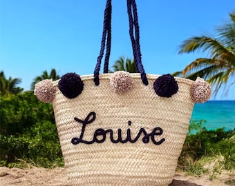Cesta personalizada - cesta personalizable - bolso personalizable - bolso de playa - cesta de mimbre