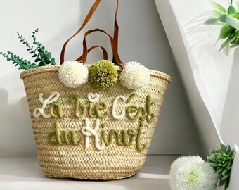 Cesta personalizada - cesta personalizable - bolso personalizable - bolso de playa - cesta de mimbre