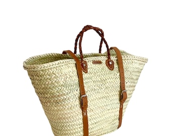Bolsa de playa, bolsa de mercado, bolsa de ciudad - cesta de mimbre - Cesta personalizada - cesta personalizable - bolso personalizable
